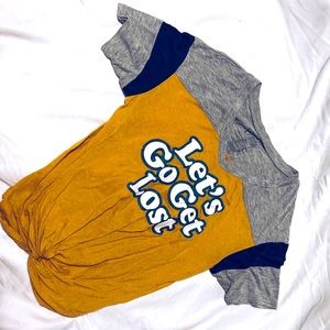 Let’s Get Lost knotted Tee